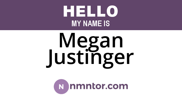 Megan Justinger