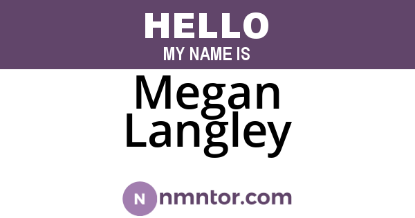 Megan Langley