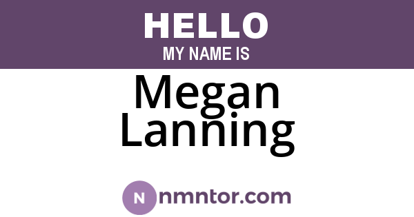 Megan Lanning