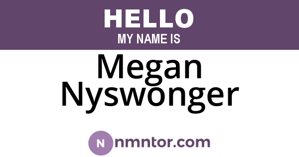 Megan Nyswonger