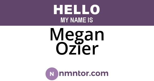 Megan Ozier