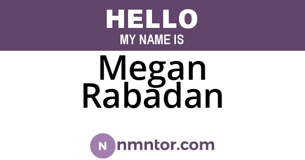 Megan Rabadan