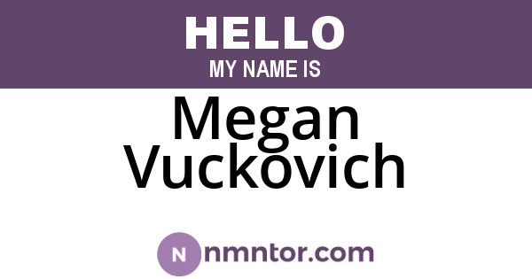 Megan Vuckovich