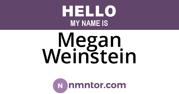 Megan Weinstein