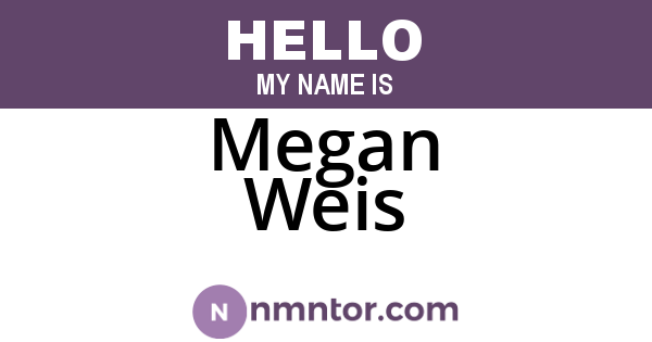 Megan Weis
