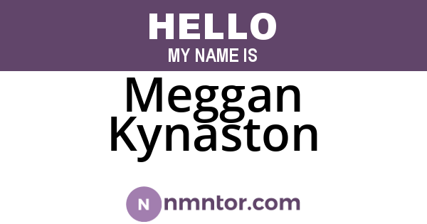 Meggan Kynaston