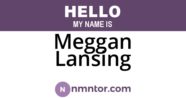 Meggan Lansing