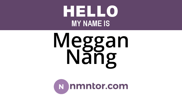 Meggan Nang