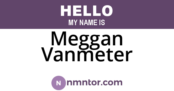 Meggan Vanmeter