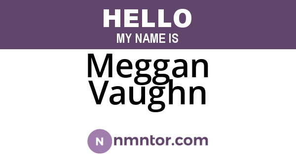 Meggan Vaughn