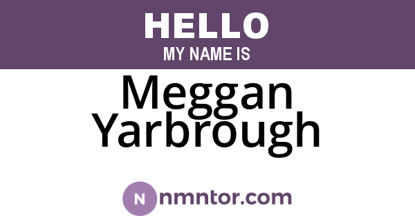 Meggan Yarbrough