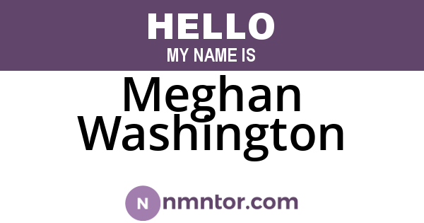 Meghan Washington
