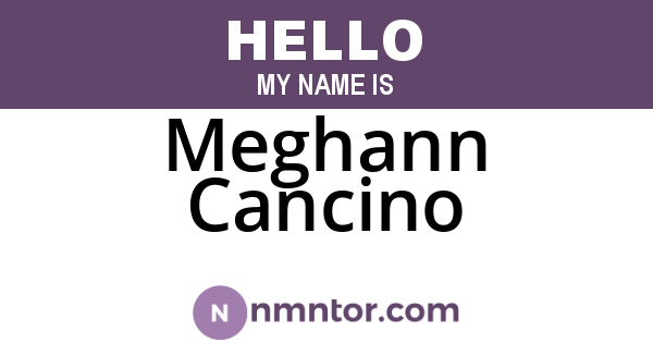 Meghann Cancino