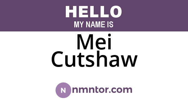 Mei Cutshaw