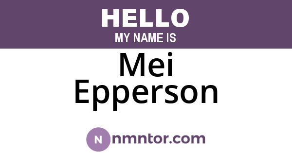 Mei Epperson