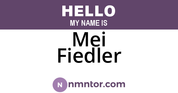 Mei Fiedler