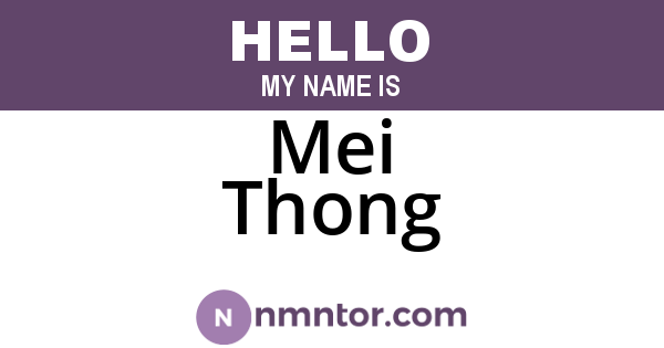 Mei Thong