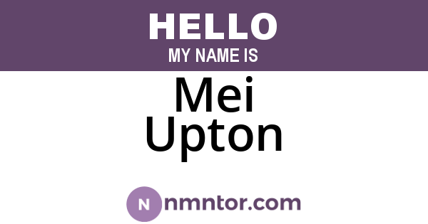 Mei Upton