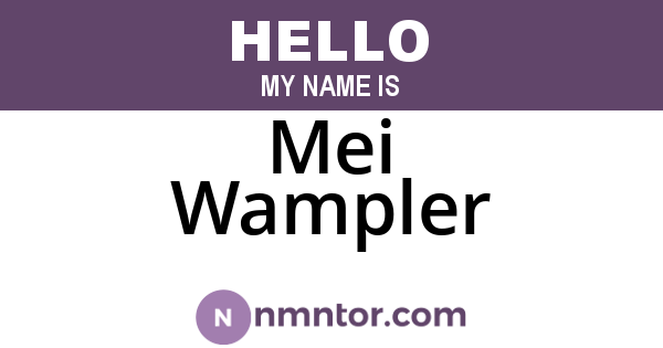 Mei Wampler