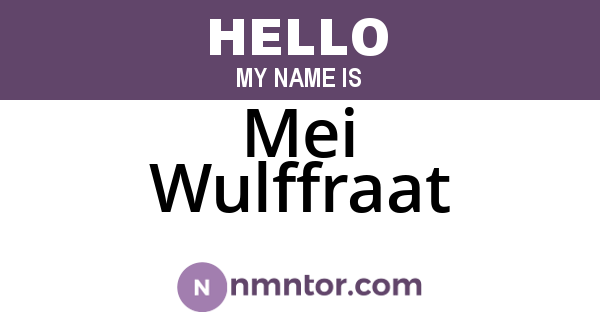 Mei Wulffraat