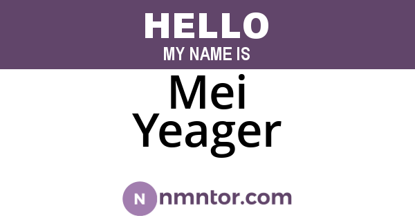 Mei Yeager