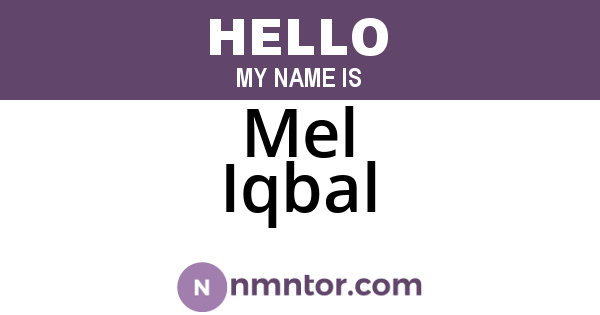 Mel Iqbal