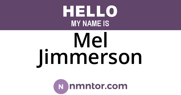 Mel Jimmerson