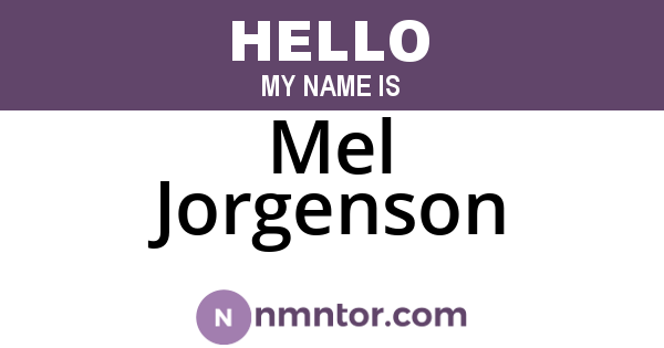 Mel Jorgenson