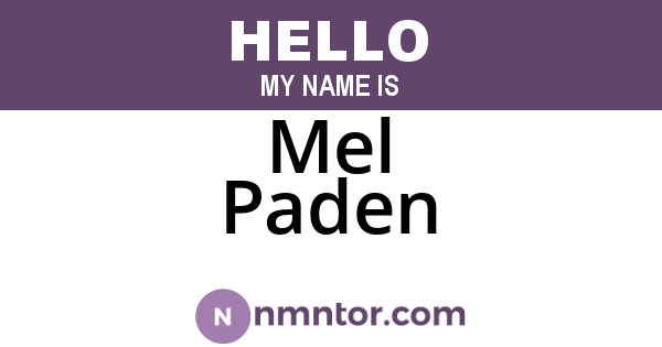 Mel Paden
