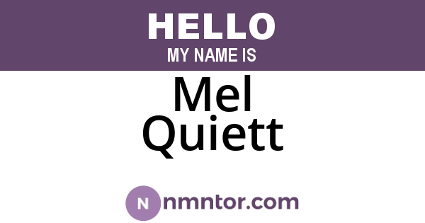 Mel Quiett