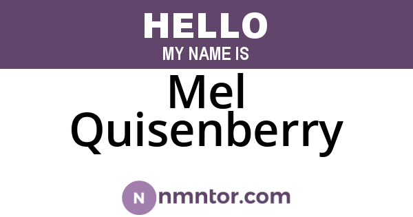 Mel Quisenberry