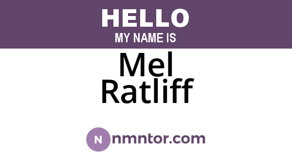 Mel Ratliff