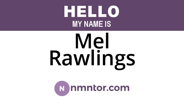 Mel Rawlings