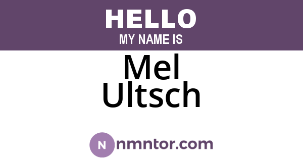 Mel Ultsch