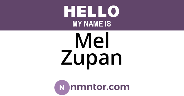 Mel Zupan