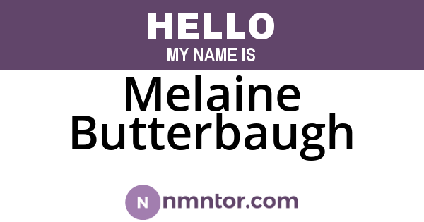 Melaine Butterbaugh