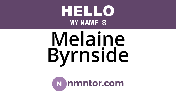 Melaine Byrnside