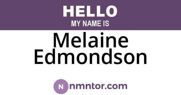 Melaine Edmondson