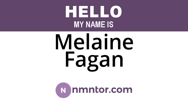 Melaine Fagan
