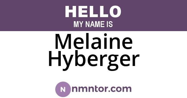Melaine Hyberger
