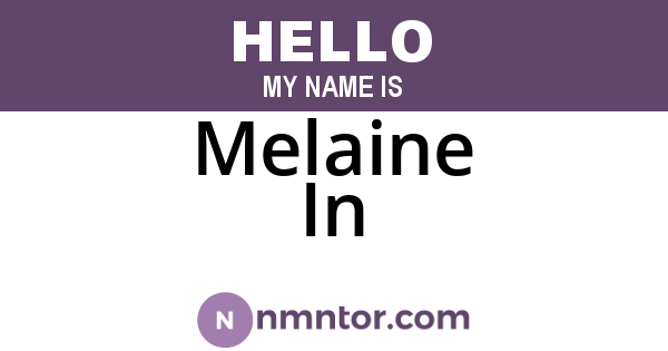 Melaine In