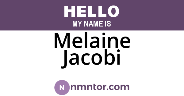 Melaine Jacobi