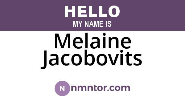Melaine Jacobovits