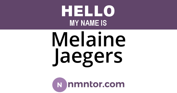 Melaine Jaegers