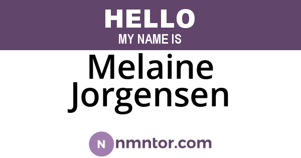 Melaine Jorgensen