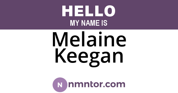 Melaine Keegan