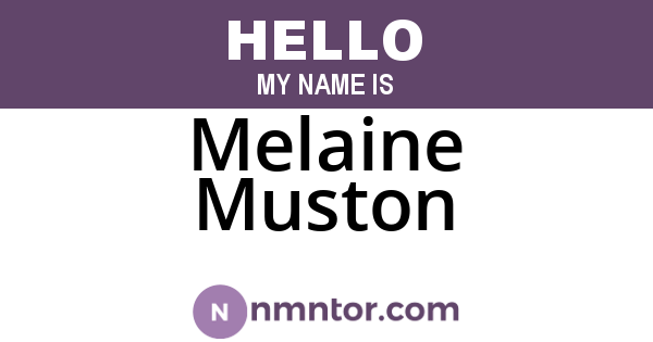 Melaine Muston