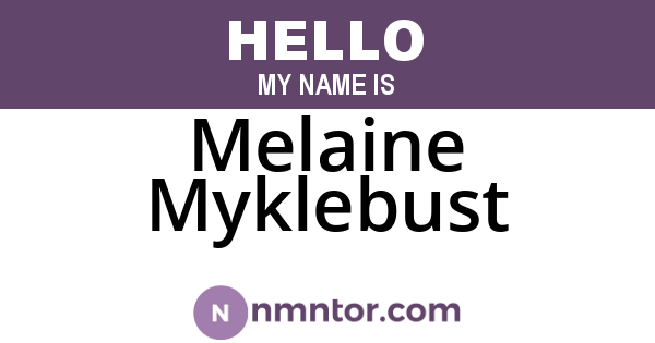 Melaine Myklebust