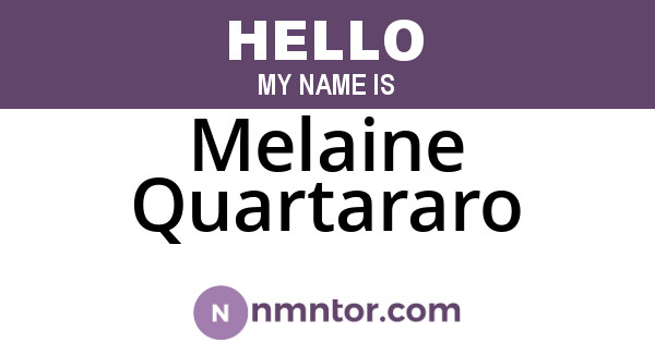 Melaine Quartararo