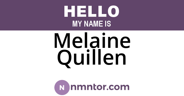 Melaine Quillen